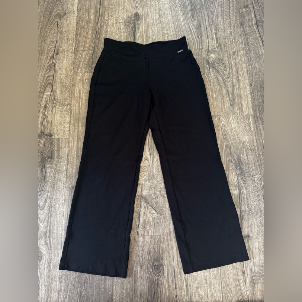 Tahari Black work dress pants size medium flare women